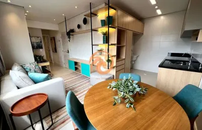 Apartamento novo á venda com 01 dormitórios na ponta da praia em santos-sp