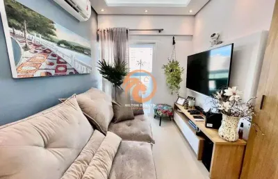 Apartamento á venda com 01 dormitório e lazer em santos-sp