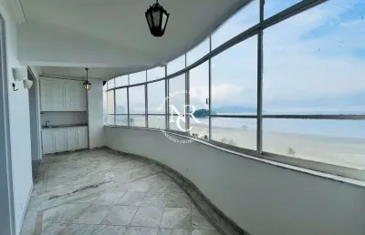 Apartamento frente mar á venda com 4 suítes no itararé em são vicente, sp