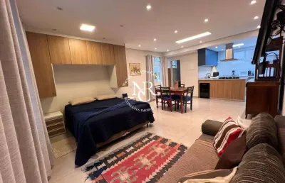 Sala living reformado e semi-mobiliado na praia da aparecida em santos-sp