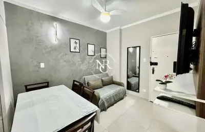 Sala living mobiliada e reformada na praia de são vicente-sp