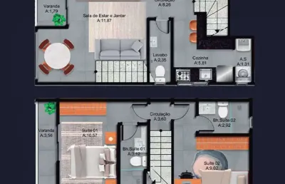 Casa com 2 quartos à venda na Rua Tupi, 476, Tupi, Praia Grande