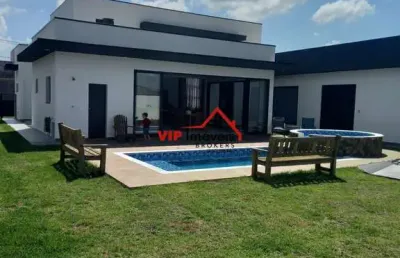 Excelente casa térrea de alto padrão no condomínio terras caxambu com 340m²