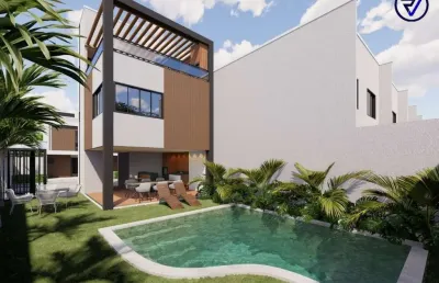 Casa em condomínio fechado com 3 quartos à venda na rua são josé, 208, pacheco, caucaia, 123 m2 por r$ 419.900