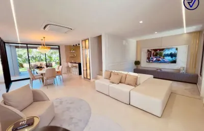 Casa em condomínio fechado com 4 quartos à venda na josé amora sá, 648, coité, eusébio, 158 m2 por r$ 965.000