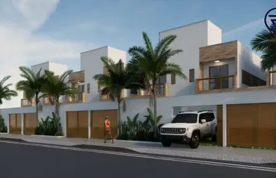 Casa em condomínio fechado com 2 quartos à venda na das cavalas, 253, cumbuco, caucaia, 85 m2 por r$ 695.000