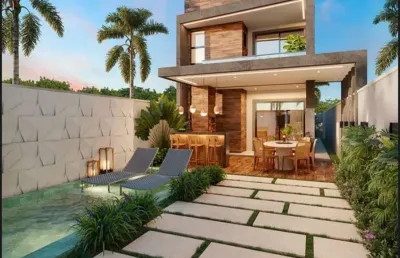 Casa em condomínio fechado com 3 quartos à venda na honório abreu, 10, olho d'água, eusébio, 109 m2 por r$ 579.900