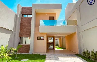 Casa em condomínio fechado com 4 quartos à venda na carlos albuquerque de lima, 577, pires façanha, eusébio, 170 m2 por r$ 799.000
