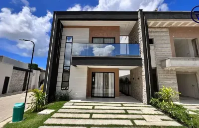 Casa em condomínio fechado com 4 quartos à venda na raimunda soares, 80, lagoinha, eusébio, 130 m2 por r$ 740.000