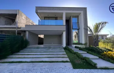 Casa em condomínio fechado com 4 quartos à venda na atlântica, 2303, cidade alpha, eusébio, 245 m2 por r$ 1.780.000