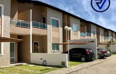 Casa em condomínio fechado com 3 quartos à venda na rua santa cecília, 2700, guaribas, eusébio, 103 m2 por r$ 545.000
