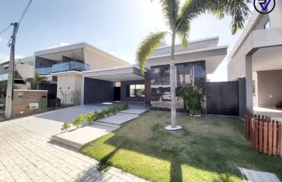 Casa em condomínio fechado com 3 quartos à venda na santa rita de cassia, 100, urucunema, eusébio, 180 m2 por r$ 1.100.000