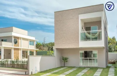 Casa em condomínio fechado com 3 quartos à venda na blumenau, 365, centro, eusébio, 105 m2 por r$ 584.000