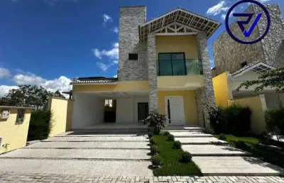 Casa em condomínio fechado com 3 quartos à venda na rua joão de castro, 1343, jacundá, aquiraz, 246 m2 por r$ 1.400.000
