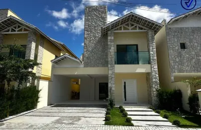 Casa em condomínio fechado com 3 quartos à venda na rua joão de castro, 1343, jacundá, aquiraz, 246 m2 por r$ 1.400.000