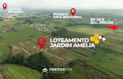 Terreno no bairro aurora na içara, loteamento jardim amélia