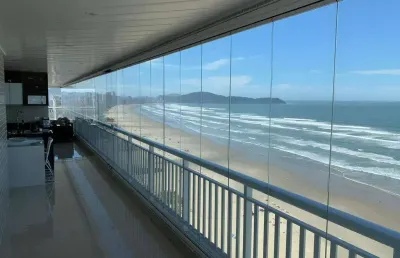 Espetacular cobertura interna alto padrão frente mar