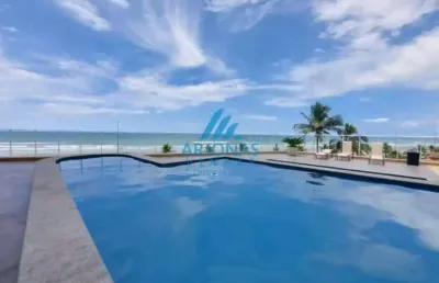 Bellissimo 1 dormitorio totalmente decorado frente mar, caiçara