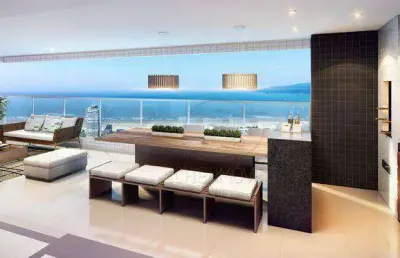 Cobertura com 3 dormitórios à venda, 343 m² por r$ 4.442.000,00 - gonzaga - santos/sp