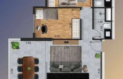 Apartamento com 2 quartos à venda no José Menino, Santos 
