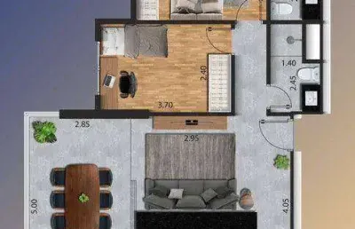 Apartamento com 2 quartos à venda no José Menino, Santos 