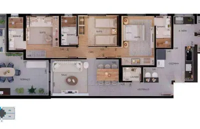 Apartamento com 3 quartos à venda no Boqueirão, Santos 