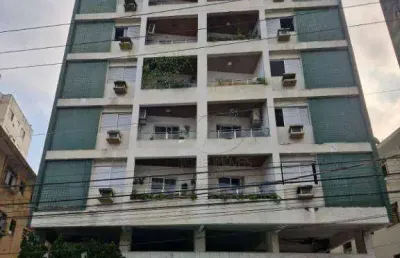 Apartamento com 2 dormitórios1 suíte, 1wc elevador, piscina e garagem suficiente  à venda, 86 m² por r$ 435.000- marapé - santos/sp
