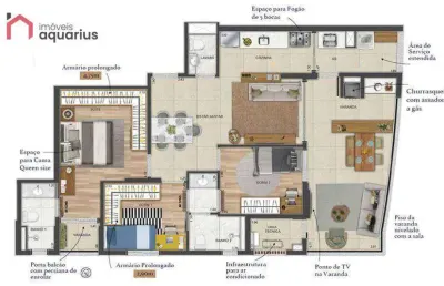 Apartamento no condomínio marinella exclusive  com 3 dormitórios à venda, 92 m² por r$ 1.170.000 - jardim apolo - são josé dos campos/sp