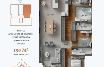 Apartamento à venda no Centro, Navegantes 
