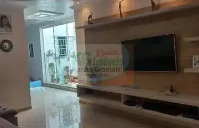 Linda casa com 3 dorm | varanda | móveis planejados | espaço gourmet c/ churrasqueira - 4 vagas - jd. bela vista - santo andré/sp