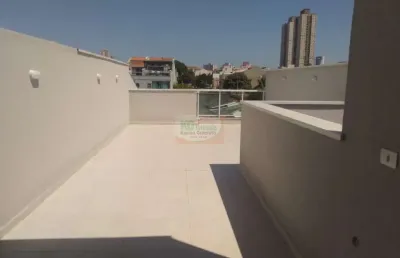 Linda cobertura frente c/ elevador | 2 dorm | suíte | sacada | 1 vaga de garagem - 99 mts - a 3 min. atrium shopping - a venda - r$ 509.000,00 - vila américa - santo andré/sp.