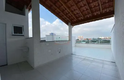 Cobertura | nova | elevador | 2 dorm | suíte | sacada | 1 vaga - 100 mts - a venda - r$ 480.000,00 - vila pires - santo andré/sp.