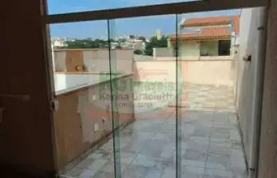 Linda cobertura acesso interno | 2 dorm | suíte c/ sacada | espaço gourmet | 1 vaga coberta - 104 mts - venda - r$ 409.00,00 - vila pires - ao lado da av. dom pedro i - santo andré/sp.