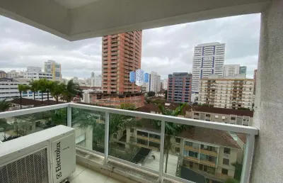Apartamento para venda em santos, boqueirão, 1 dormitório, 1 suíte, 2 banheiros, 1 vaga