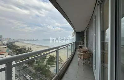 Apartamento mobiliado para alugar com 1 ou 2 dormitórios e vista mar no unlimited na pompéia em santos