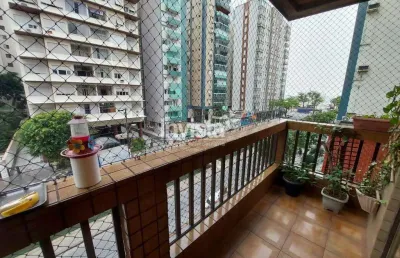 Quadra da praia, varanda, 4 quartos, 3 suítes, 2 vagas, boqueirão - santos/sp