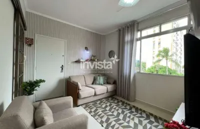 Apartamento com 2 quartos, 2 banheiros e garagem fechada no macuco em santos