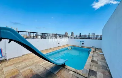 Oportunidade de locação triplex 2 dormitórios no campo grande em santos