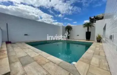 Casa sobreposta alta com 5 dormitórios 4 suítes no boqueirão em santos
