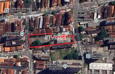 Terreno comercial para alugar no Encruzilhada, Santos 