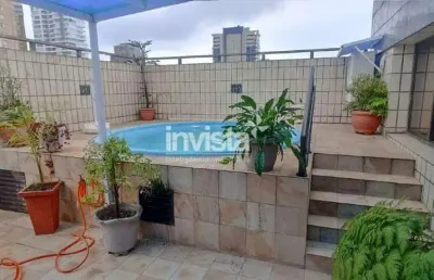 Cobertura com 4 quartos para alugar no Pompéia, Santos 