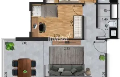 Apartamento com 2 quartos à venda no José Menino, Santos 