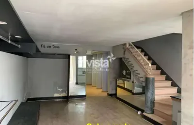 Casa comercial/ponto comercial para locação no bairro do gonzaga em santos