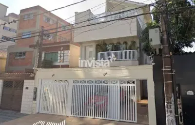 Excelente casa sobreposta alta duplex para alugar no bairro da aparecida em santos