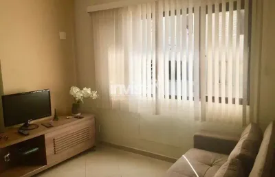 Apartamento para locação de 1 dormitório mobiliado perto da praia do embaré.