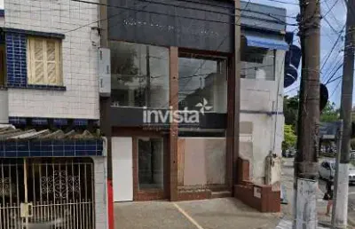 Ponto comercial de esquina para alugar na avenida pinheiro machado no marapé em santos