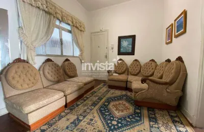Apartamento mobiliado de dois dormitórios com varanda e vista para o mar