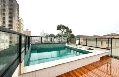 Sobreposta alta duplex nova no embaré – 206m² de sofisticação, conforto e lazer privativo.