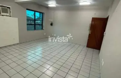 Sala comercial para alugar no Macuco, Santos 