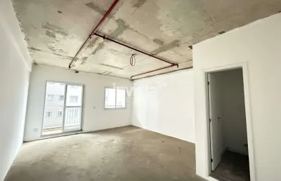 Sala comercial de 48 m² no fusion office – vila mathias, santos/sp